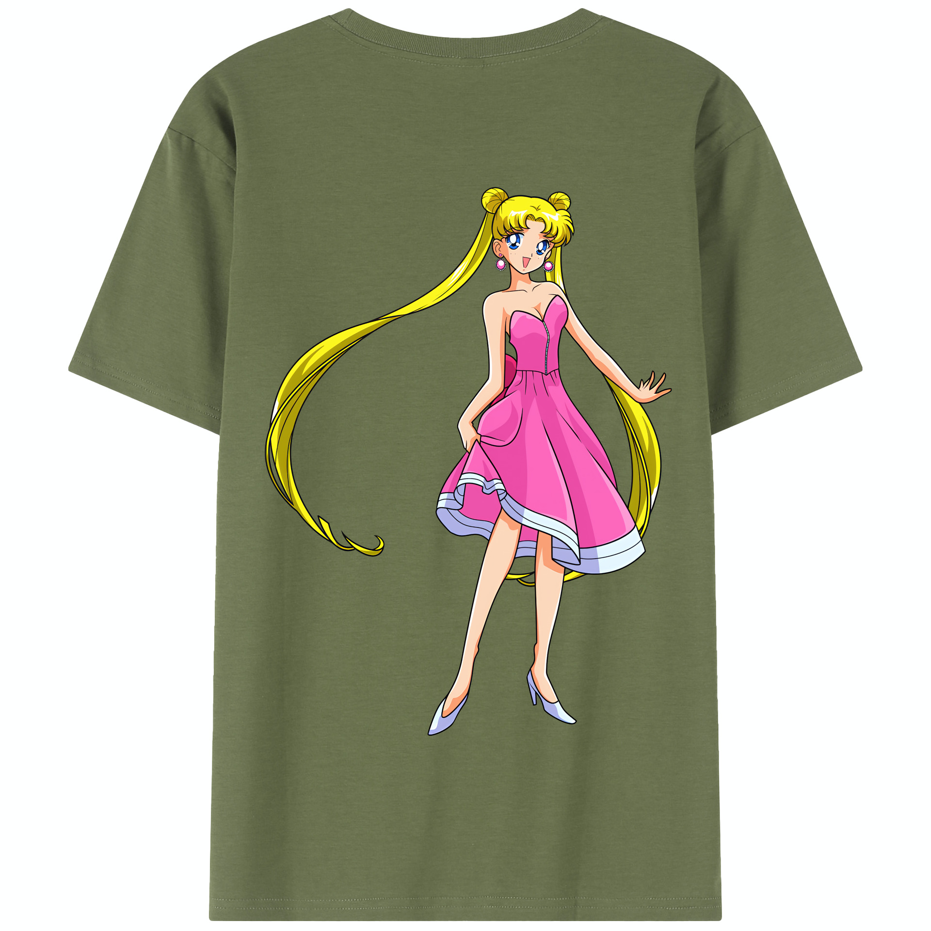 （画像用） 美少女戦士セーラームーン 愛野 美奈子 あいの みなこ Sailor Moon Aino Minako 綿100％半袖Tシャツ（背面プリント）